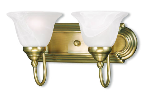Livex Belmont 2 Light Antique Brass Bath Light - C185-1002-01