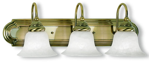Livex Belmont 3 Light Antique Brass Bath Light - C185-1003-01