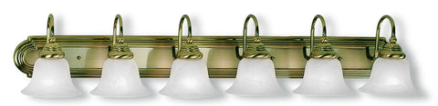 Livex Belmont 6 Light Antique Brass Bath Light - C185-1006-01