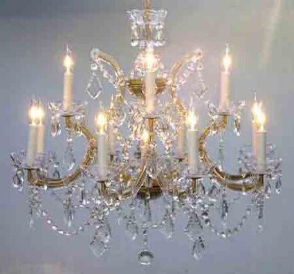 Chandelier Crystal Lighting Chandeliers 22X28 H22" X W28" - A83-Gold/1534/12+1