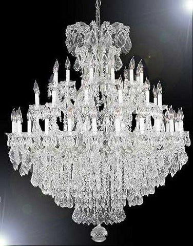 Swarovski Crystal Trimmed Chandelier Chandelier Crystal Chandeliers Lighting Dressed Swarovski Crystal 52X60 - A500-Silver/2756/36+1Sw