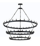 Wrought Iron Vintage Barn Metal Castile Three Tier Chandelier Chandeliers Industrial Loft Rustic Lighting W 63" H 75" - A600-3428/30+24+18