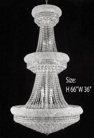 Swarovski Crystal Trimmed Chandelier Empire Chandelier Lighting W/ Swarovski Crystal H66" X W36" - Perfect For An Entryway Or Foyer - A500-Cs/541/32Sw