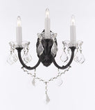 Set of 2-2 Wrought Iron Wall Sconce Crystal Lighting W 11.5" H 14" D 17" - 2EA G83-3/556
