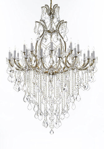 Swarovski Crystal Trimmed Chandelier Lighting Chandeliers H65" X W46" Great for the Foyer, Entry Way, Living Room, Family Room and More - A500-B12/52/2MT/24+1SW