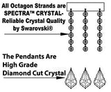 Swarovski Crystal Trimmed Chandelier French Empire Crystal Chandelier Lighting Chandeliers H32" X W25" With Black Shades - A93-Cs/Blackshade/1280/8+4 Sw